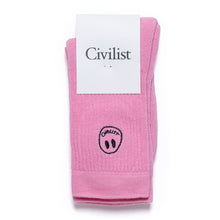 Charger l&#39;image dans la galerie, CIVILIST Mono Smiler Socks Pink
