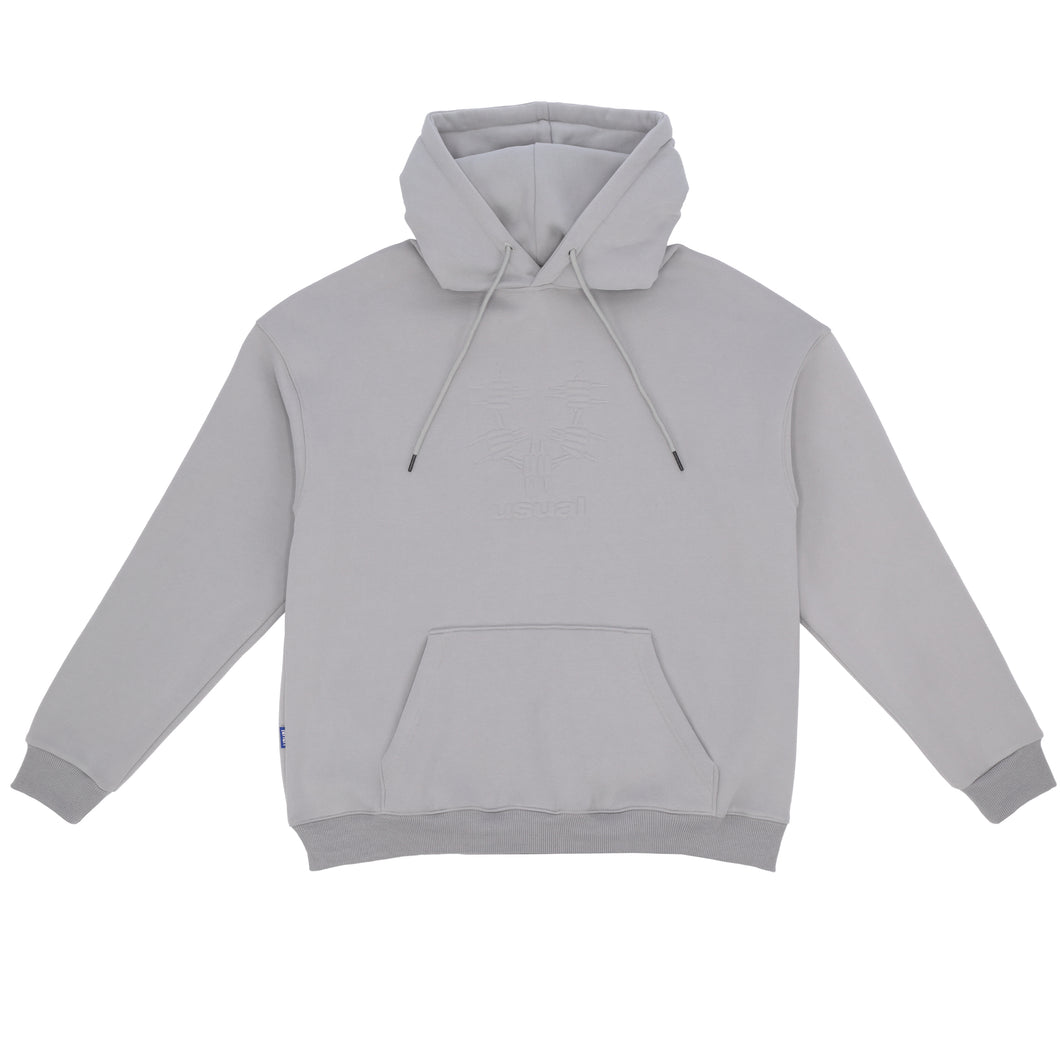 USUAL About EMB Hoodie Grey