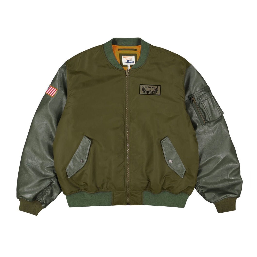 CHAMPION Military Bomber Jacket Brown