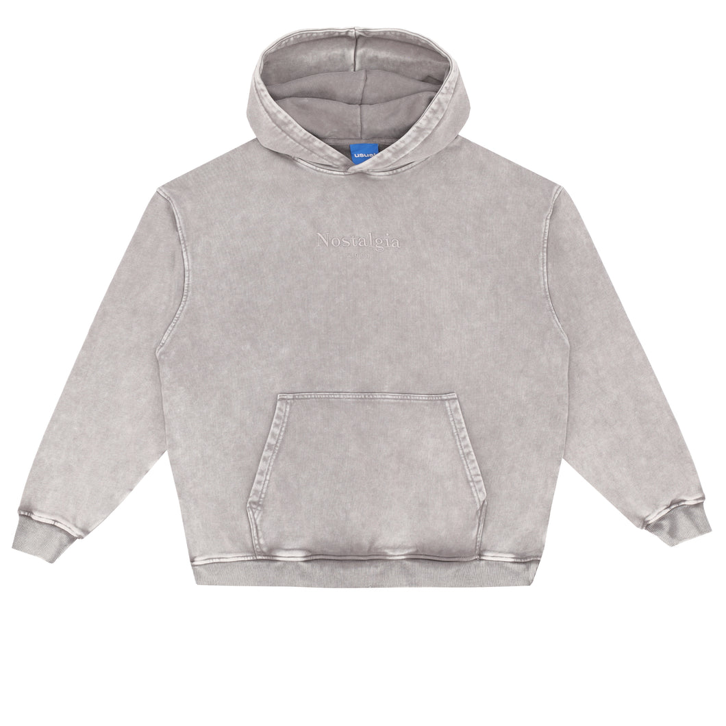 USUAL Nostalgia OG Washed Hoodie Grey