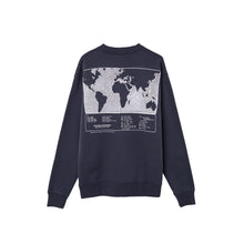 將圖片載入圖庫檢視器 PUBLIC POSSESSION Worldmap Of Discoveries Crewneck Navy
